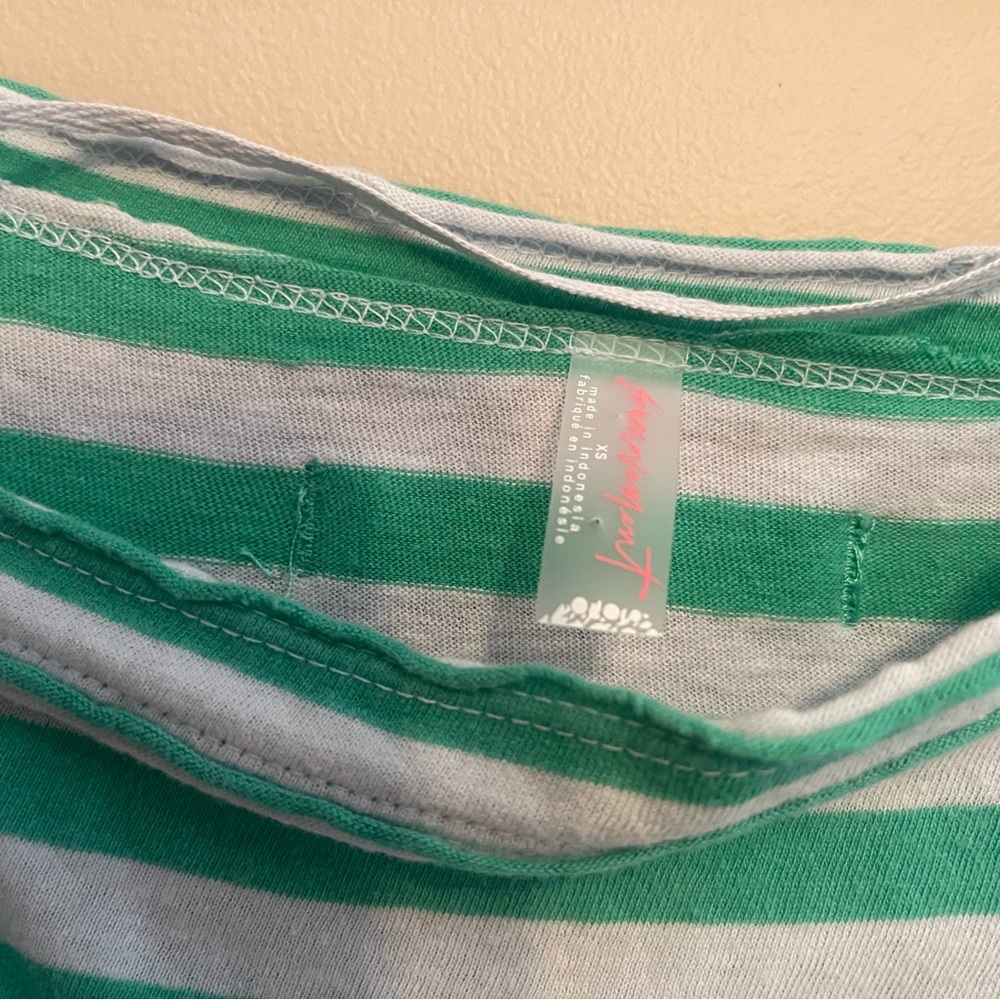 NWOT Free People FP Movement She’s Everything Green Striped Raglan Long Sleeve - Picture 5 of 9